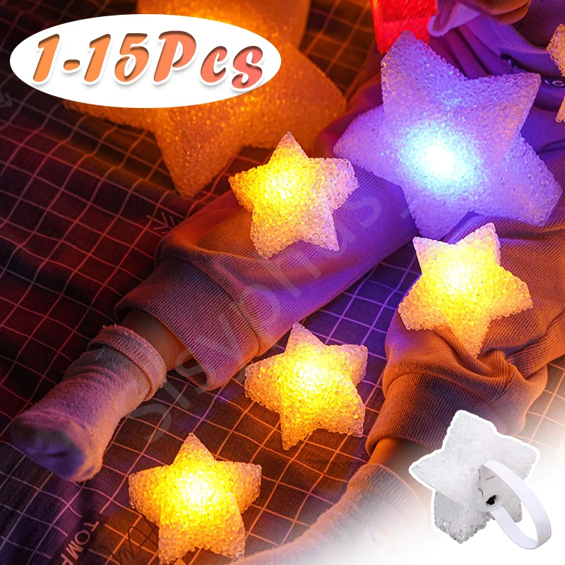 

LED Luminous Star Lights Stage Dance Show Decoration Portable Glowing Lamps Star Battery Powered Valentine's Day Christmas Decor