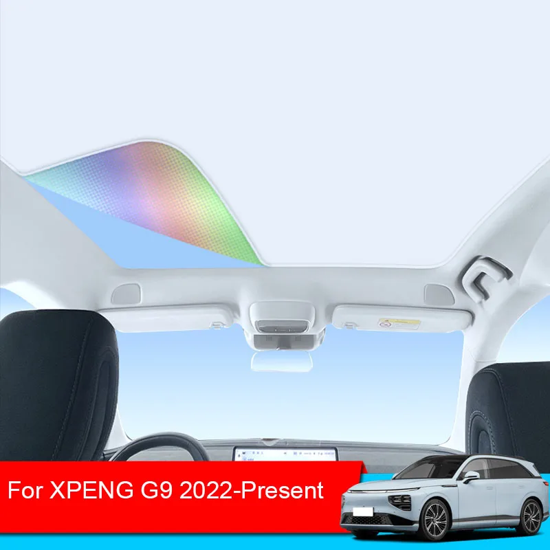 

For XPENG G9 2022 2023 2024 2025 Car Colorful Ice Crystal Sunroof Sunshade Skylight Roof Heat Insulation Shading Auto Accessory