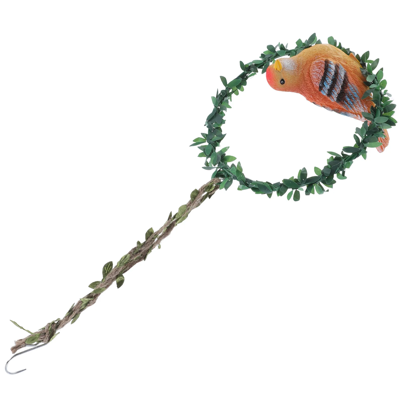 

Garden Hanging Bird Wreath Outdoor Porch Balcony Yard Decor Resin Bird Statue Artificial Birds Garden Ornaments