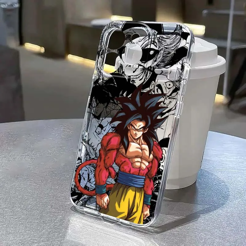 

Anime Cool Goku Dragon Ball For Apple iPhone 17 Air 16e 16 15 14 13 12 11 Mini Pro Max Plus Transparent Soft Cover Phone Case