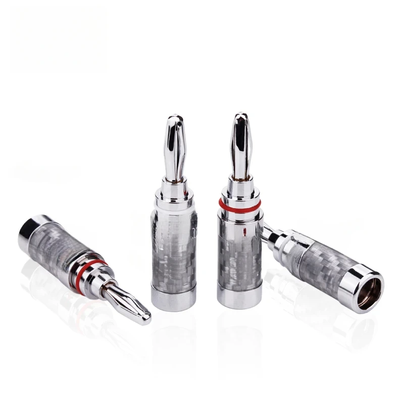 Suitable for HiFi Speaker Carbon Fiber Rhodium Plated Speaker Cable Banana Plug