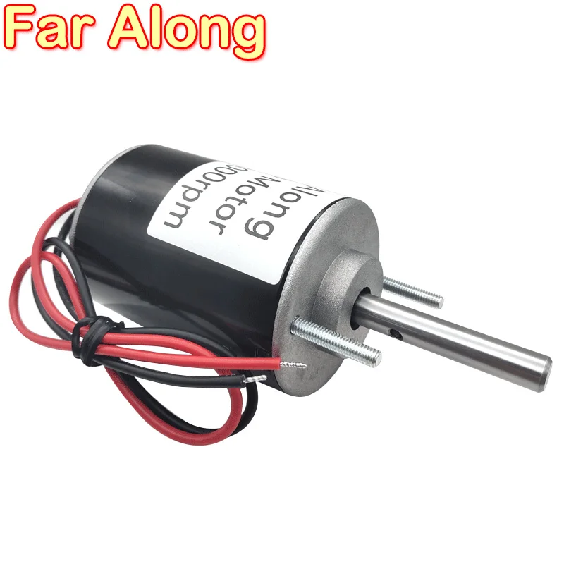 12V 24V DC High Speed Motor 3000-6000RPM Adjustable Speed Reversible Suitable For Small Electric Drills And Cotton Candy Machine