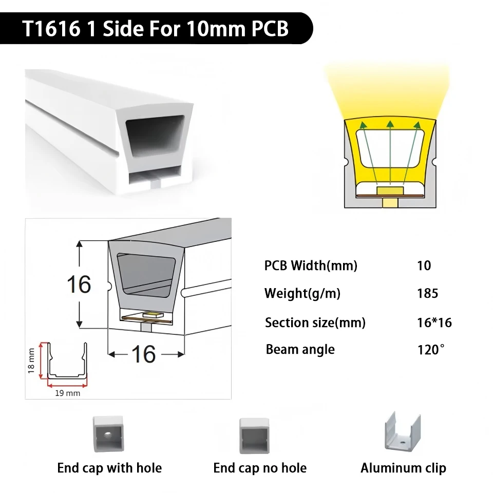 IP67 wasserdichte LED-Neon-Silikon-Lichtröhre, geeignet für 5 mm, 8 mm, 10 mm, 12 mm PCB WS2812B WS2811 5050 RGB-Lichtleiste – Detail 22