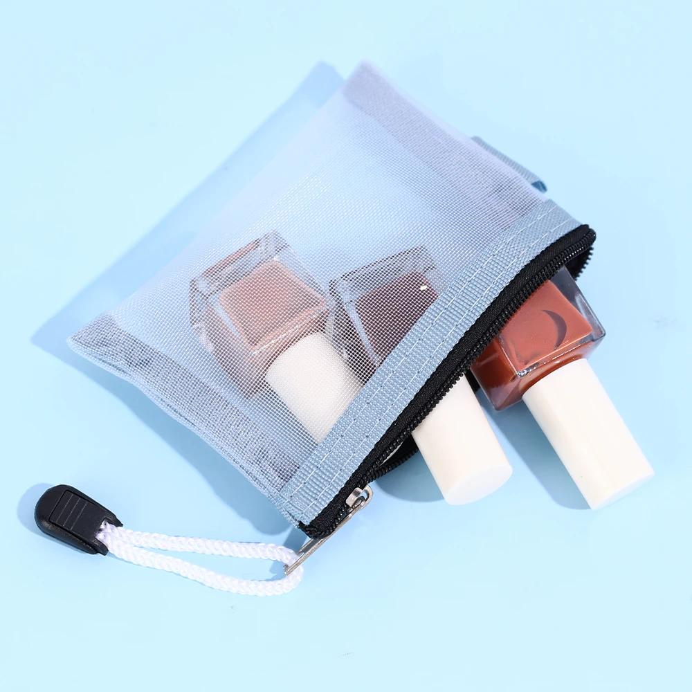 1/2Pcs Mesh Coin Bag Change Earphone Storage Bags Lipstick Cosmetic Organizer ID Card Holder Pouch Traveling Portable Small Bags