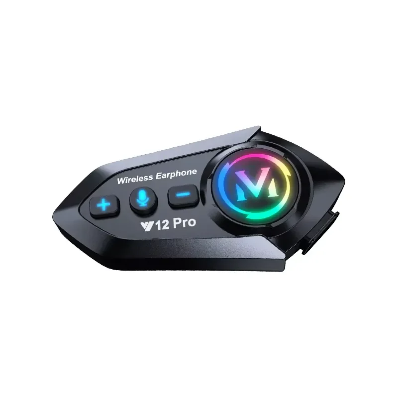 BOLRZO Y12 professional dual-core chipset 5.4 Bluetooth helmet headset, with full duplex intercom 500m and music sharing