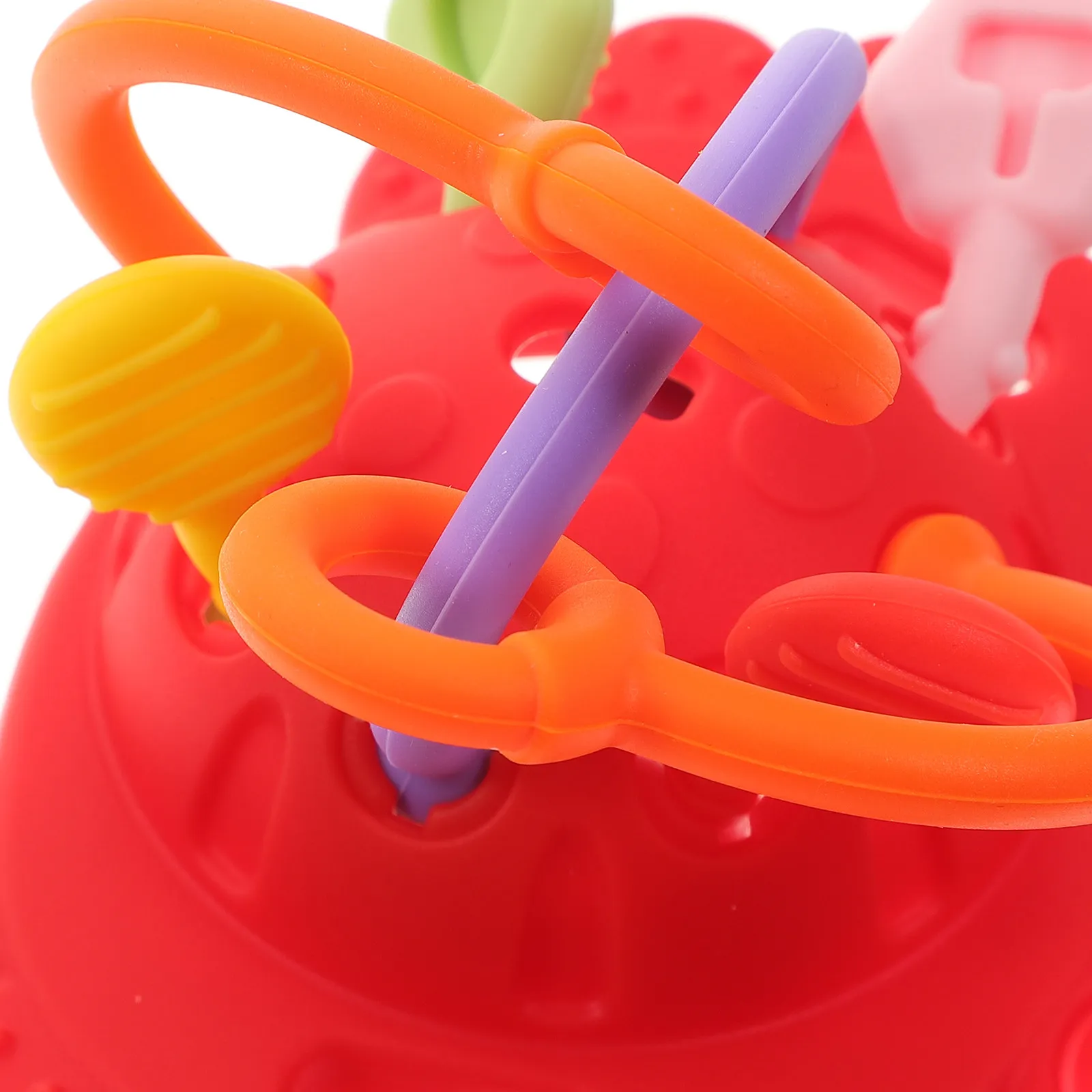 Silicone Pull String Teether Cartoon Interactive Baby Sensory Teething Pulling Educational Infant Travel Developmental