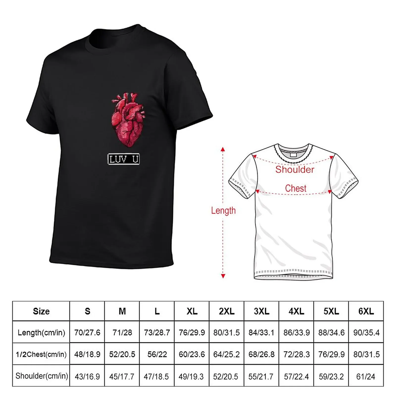 Anatomical Heart T-Shirt aesthetic clothes sweat shirts oversized t shirt funny t shirts for men