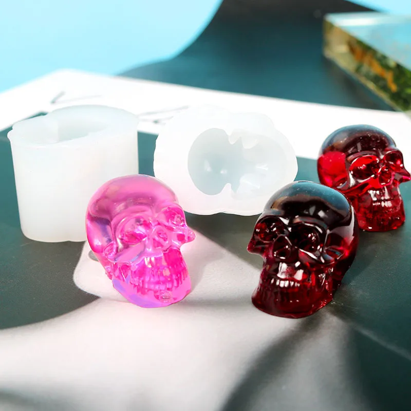 

1pcs UV Resin Jewelry Liquid Silicone Mold Skull Crystal Pendant Bracelet Necklace Resin Charms Molds DIY Decorate Making Molds