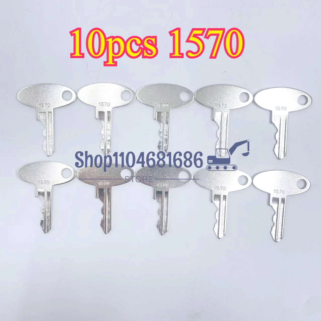 

10 шт. 1570 5252 ключ Eli80-0089 ключ зажигания подходит для трактора Ford Sakai Massey Ferguson Perkins