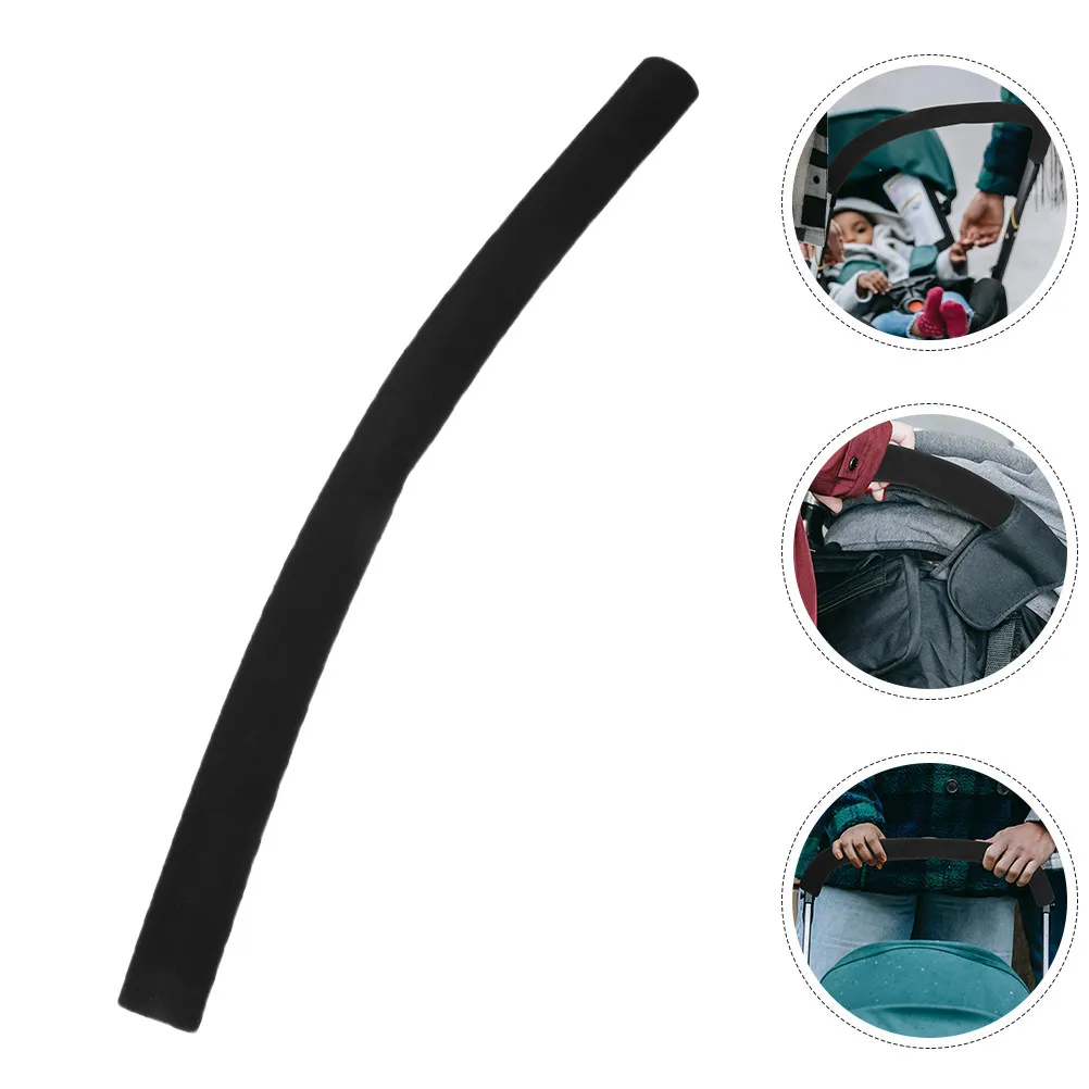 4Pcs Baby Stroller Handle Covers Soft Sponge Black Nonslip Handlebar Grip Protector for Shopping Cart Trolley Wheelchair