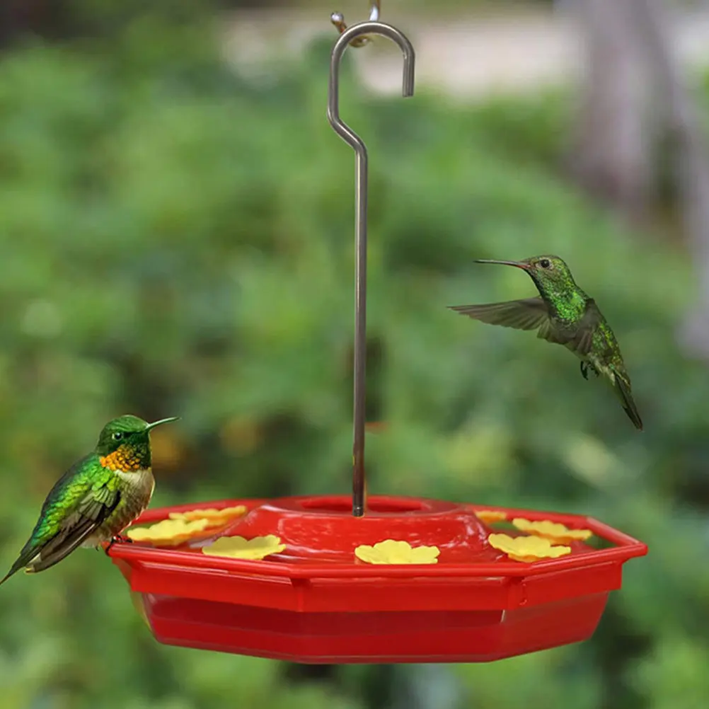 16Pcs Replacement Flower Bird Feeder Flowers Plastic Parts for Hummingbird Feeding Tools Outdoor Garden Bird Supplies