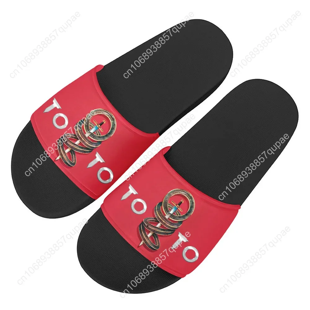 Toto Band Slippers Home Water Shoes Rock Music Men Women Teenagers Beach Pool Sandals High Quality Custom Summer Slipper 3