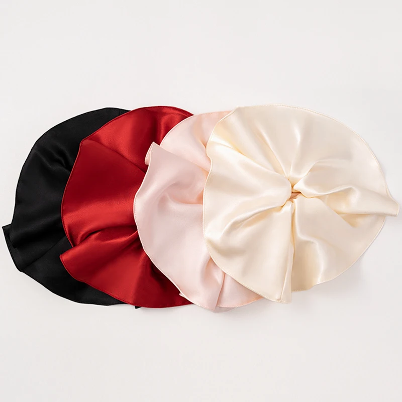 Oversize 100% seta 30 Momme seta fascia per capelli accessori donna fascia per capelli moda fascia Scrunchies elastici per capelli in seta