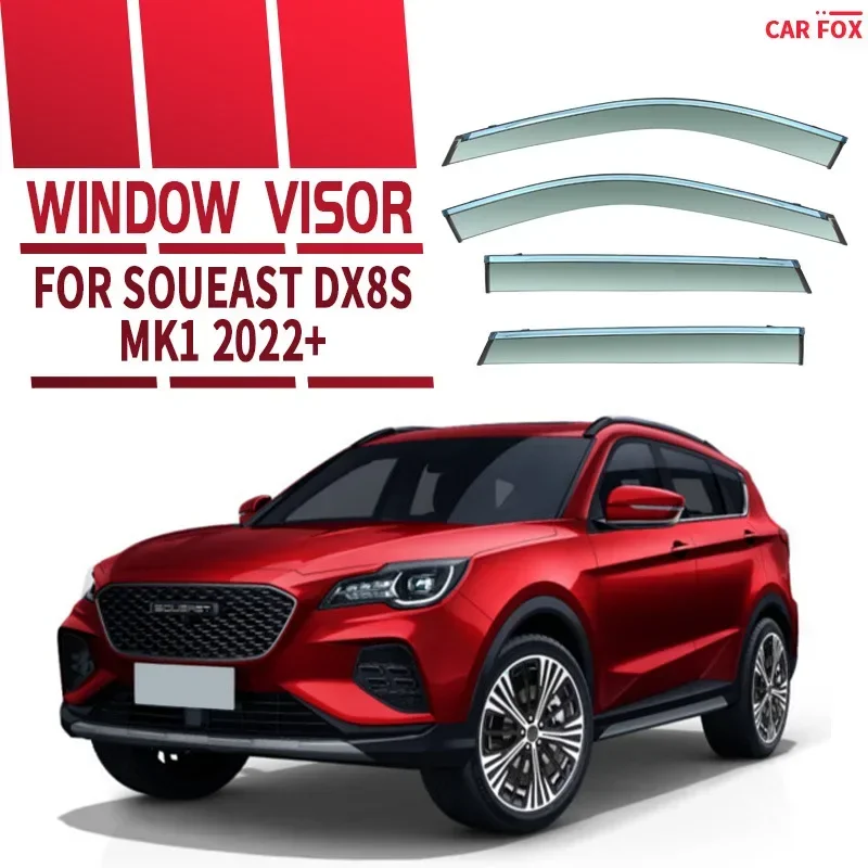 Fit for Soueast DX8S Window visor Car Sun Rain Guard Vent Shade Deflector Wind Weathershield Moulding Trim Tuning Accessories