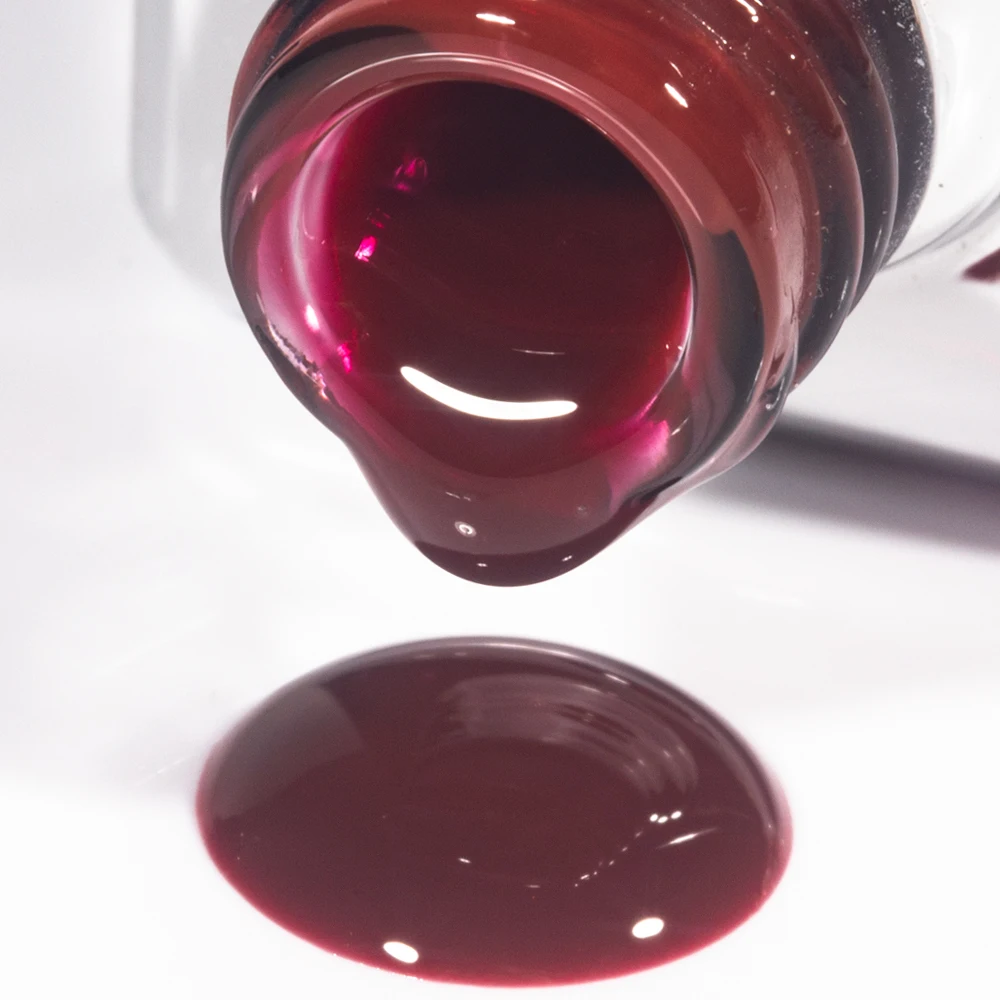 كوديس جل الشتاء النبيذ الأحمر المطاط قاعدة هلام البولندية شبه دائمة الأشعة فوق البنفسجية/LED هيكل مسمار تقوية بورجوندي الأحمر غائر قاعدة هلام #3