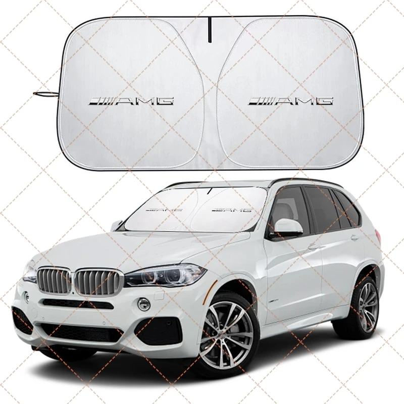 Car Windshield Sun Shade Visor UV Protection Shield For Mercedes Benz AMG W204 W205 W203 W211 W212 W213 W201 W210 Class A B C E view 5