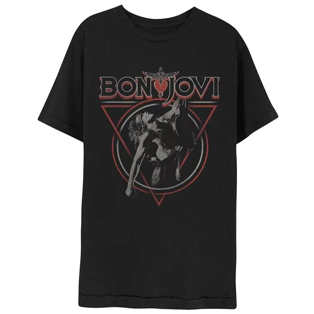 Camiseta con estampado de póster de Bon Jovi Tour 2026 Forever para hombre y mujer, camiseta de algodón de gran tamaño para verano, camiseta informal de moda Harajuku para hombre y mujer
