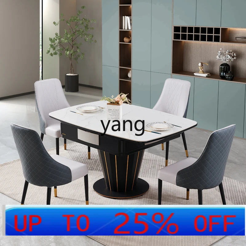 

Lmm mahjong dining table dual-purpose integrated solid wood automatic multi-function silent rock slab