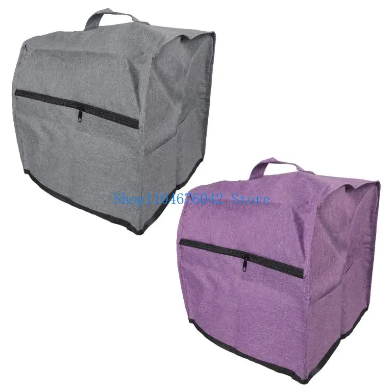 652F Multifunctional Sewing Machine Dust Cover with Handles and Storage Pockets Overlock Sewing Machine Protector Cover