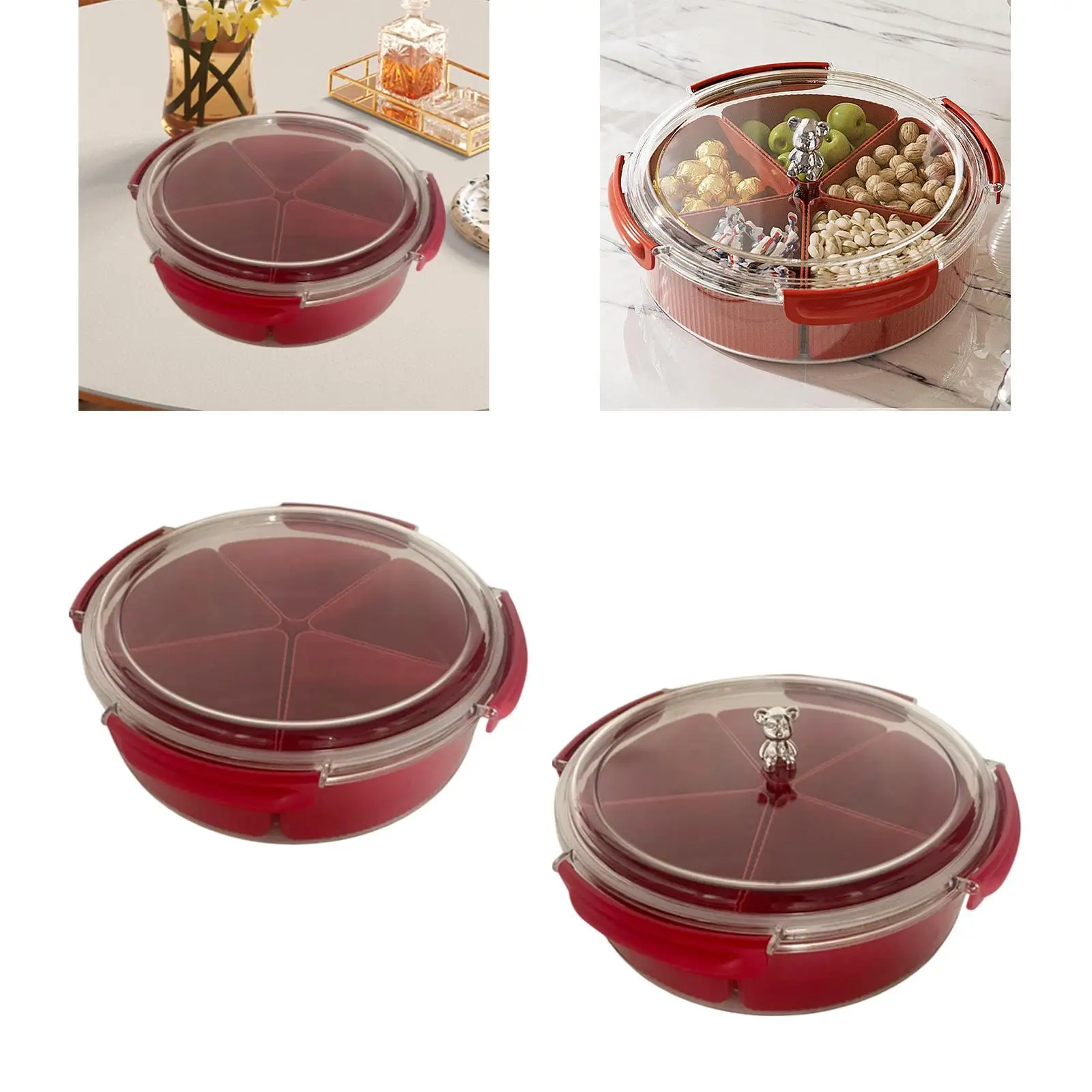 

Разделенный сервировочный поднос, сервировочное блюдо для сухофруктов для вечеринки, весеннего фестиваля