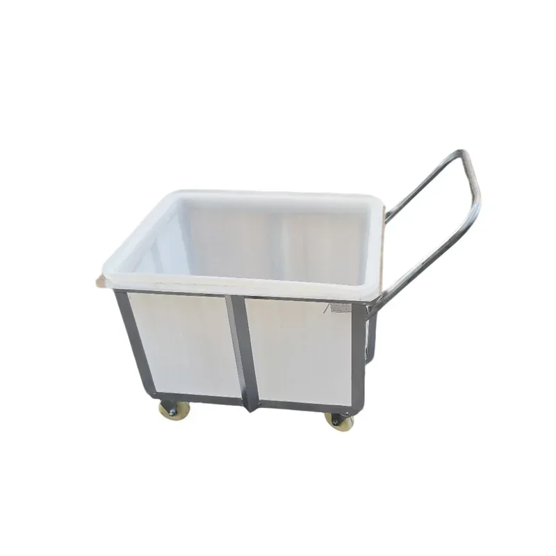 Textile dyeing cloth turnover push cart Hotel thickened water tank trolley Beef tendon plastic clothing storage linen cart