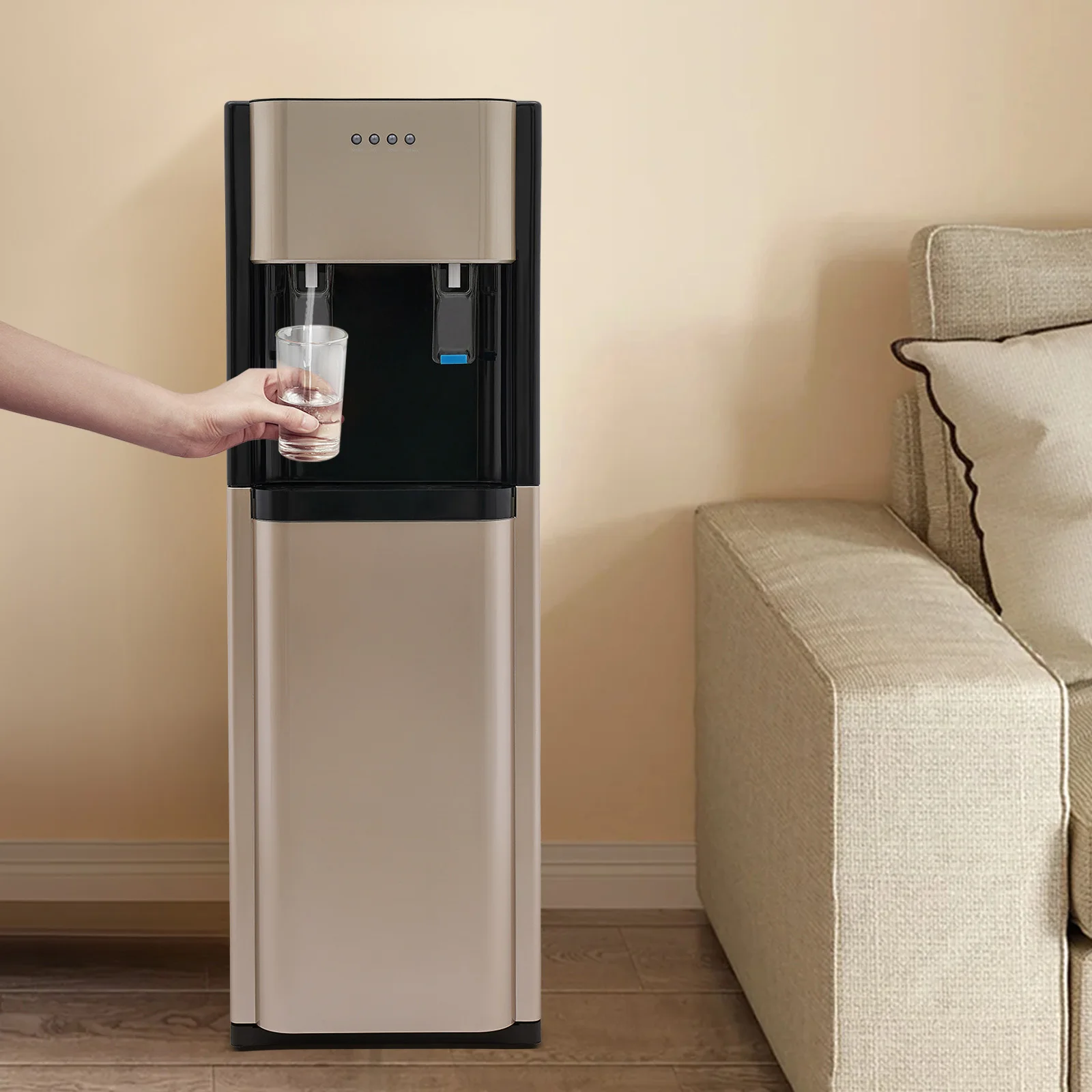 

Диспенсер для воды с золотой нижней загрузкой, 110 В, диспенсер для воды с функциями нагрева и охлаждения, диспенсер для воды с нижней загрузкой