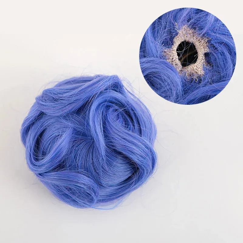 ROLECOS Gioco LOL Crystal Rose Sona Parrucca Cosplay 30 cm Colore Blu Parrucche da donna Capelli sintetici resistenti al calore