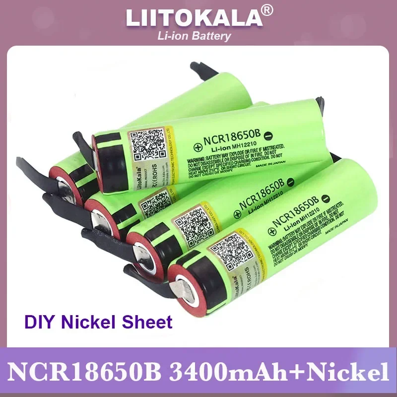 Liitokala nowy oryginalny akumulator litowo-jonowy 18650 NCR18650B 3.7V 3400mAh DIY nikiel