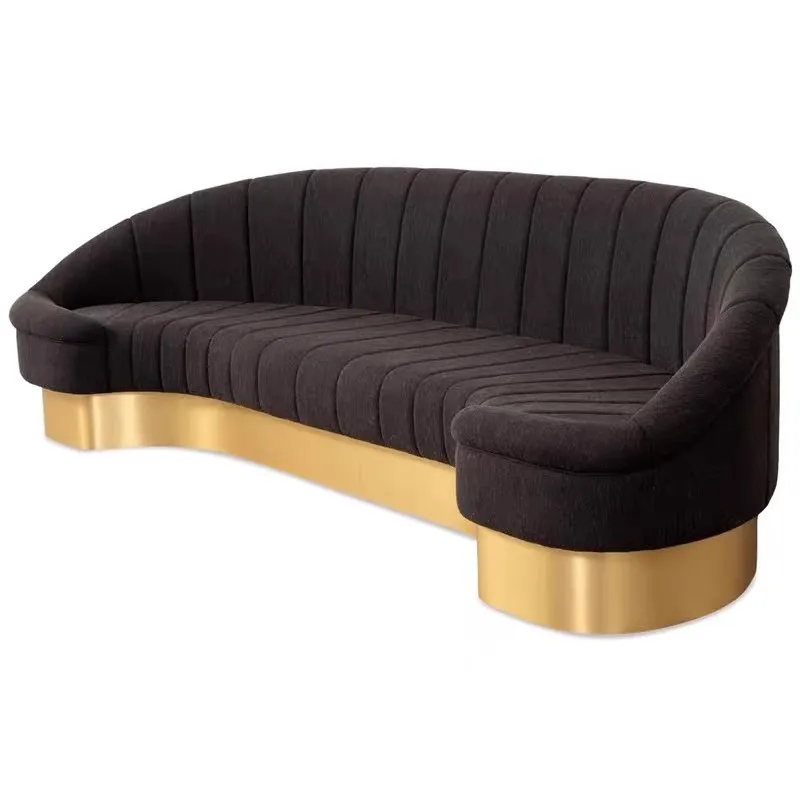 Nordic light luxury modern, stainless steel special-shaped sofa, beauty salon, sales department, villa area sofa