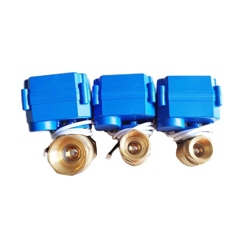 CWX-15Q 1.0MPa Pressure Smart Water Brass Water Valve 1/2" ,3/4",1" with 3pin Cable for WZ806 WZ805 Water Leak Alarm System