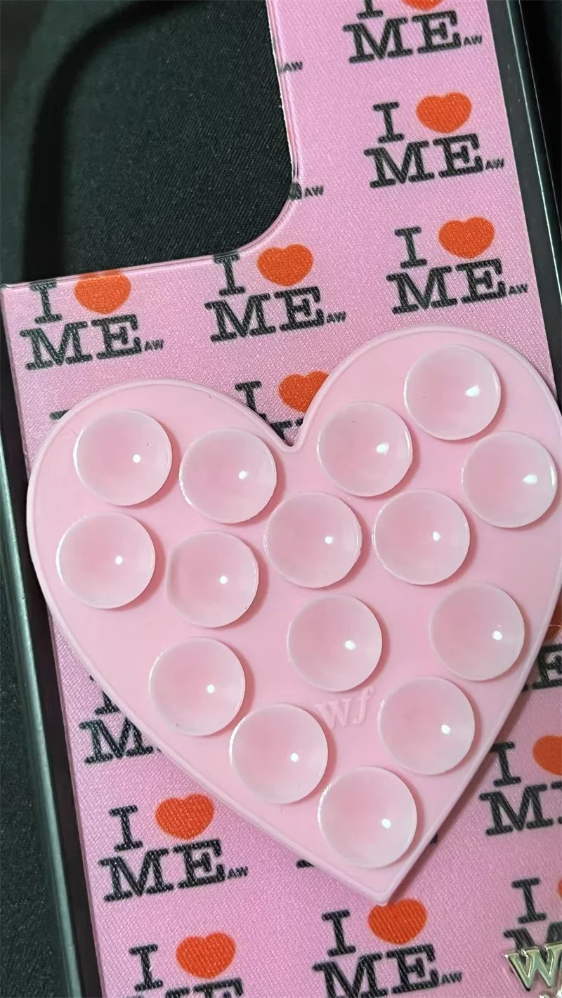 Wildflower Love Sucker Sucking Disc Strawberry Phone Case For iPhone 18 17 16 15 14 13 Pro Max Star Suction Cup Stickers Cover