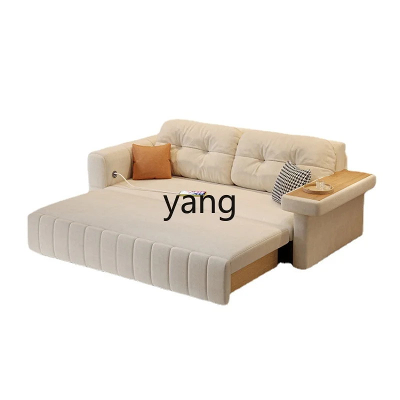 

Yjq Cream Style Folding Cloud Sofa Bed Dual-Use Household Living Room Small Apartment Multi-Functional Double Bed