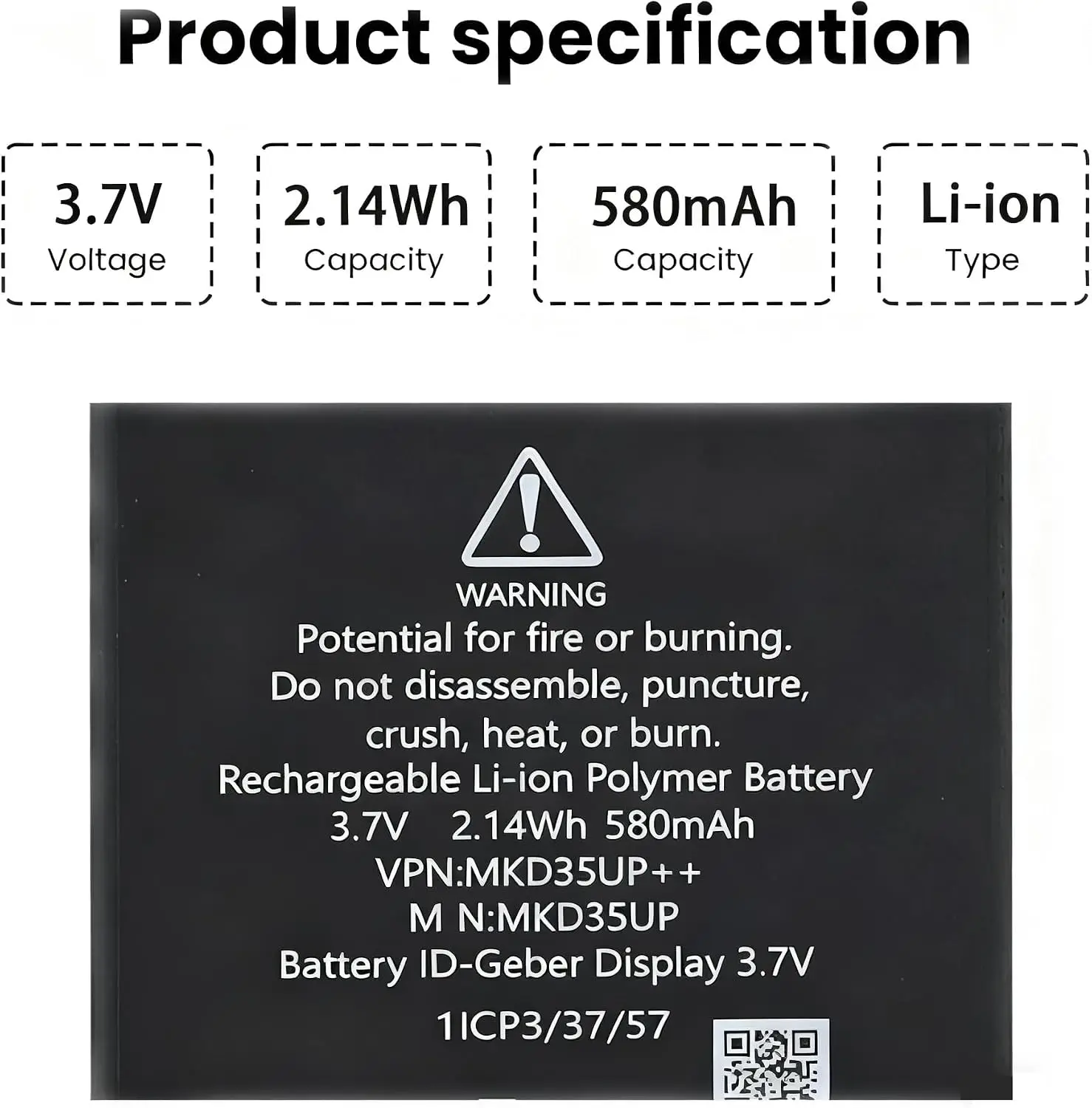 MKD35UP Replacement Battery For BMW 5 6 7 Series GT X3 X4 X5 X6 730 740 745 530 i8 LCD Remote Key Battery