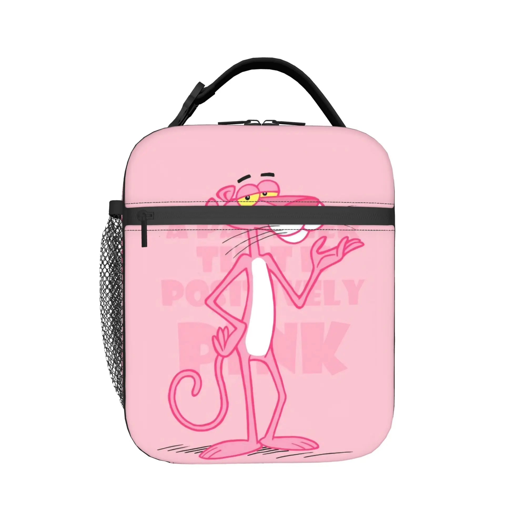 Cartoon Insulated Lunch Bag Leakproof Pinks Panthers Reusable Cooler Bag Tote Lunch Box Beach  Outdoor Bento Pouch