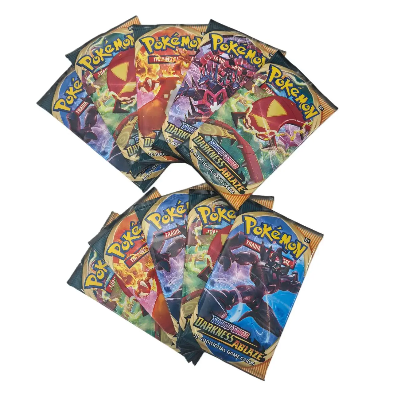 

360 шт., английский Pokémon TCG: SWORD DARKNESS ABLAZE Booster Box, торговая карта Pokemon, 36 упаковок, коробка