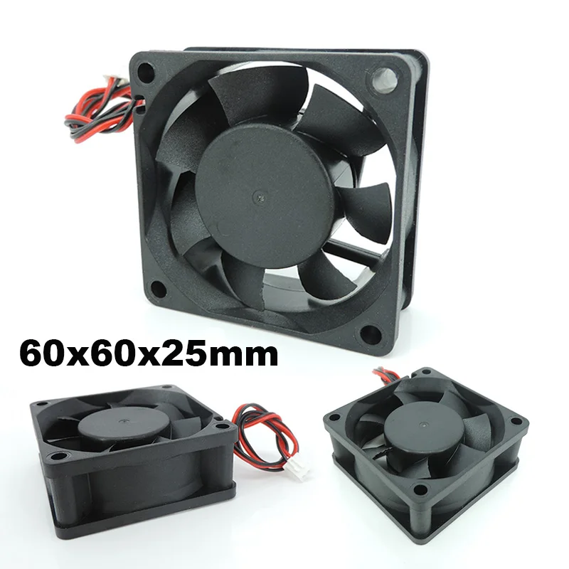 6025 DC5V 12V 24V Cooler Fan 60x25mm Brushless Machine Equipment DC Motor Cooling Fan XA7.54 2Pin for Reprap 3D Printer Parts A7