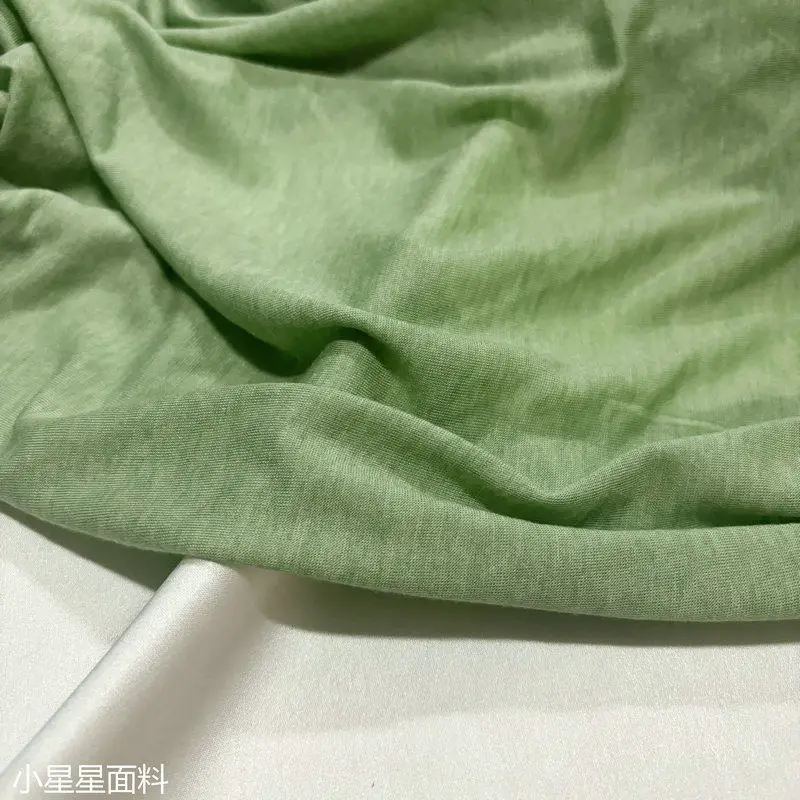 Worsted Wool Knit Fabric Stretchy Solid Color Lightweight Soft for Spring T Shirt Sweater Base Layer DIY Fabric for Sewing
