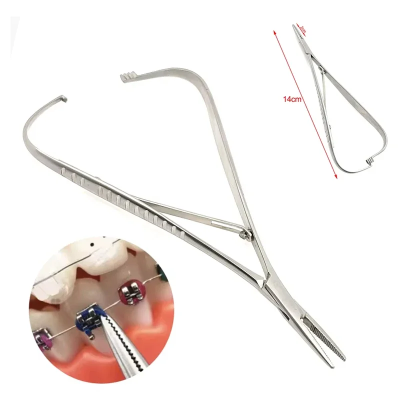 Dental Orthodontic Mathieu Hemostatic Forceps High-Quality Elastic Ligature Ties Braces Rings Tool
