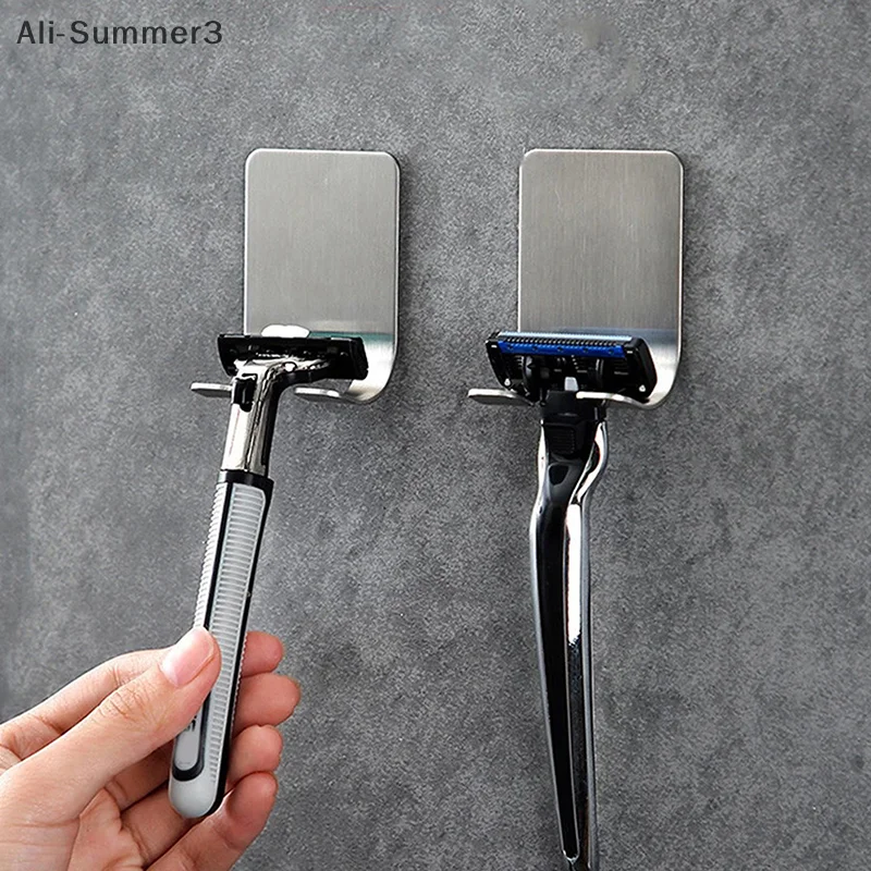 1PC Razor Holder 304 Stainless Steel Men Shaving Shaver Razor Stand Shelf Shaving Razor Storage Rack Bathroom Hook Organizer
