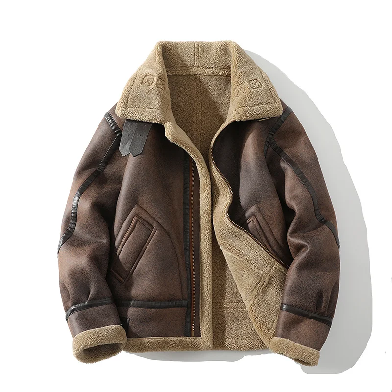 

GIOIOMen's Jacket，Autumn and Winter New High Quality Fleece-Lined Thickened Warm Casual Men's Jacket