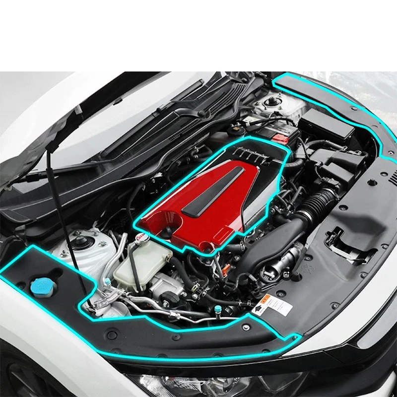 

For Honda Civic 1.5T/2016-2021 Engine Cover Decoration & Soundproof Protection Body Kit (Type R/Style)