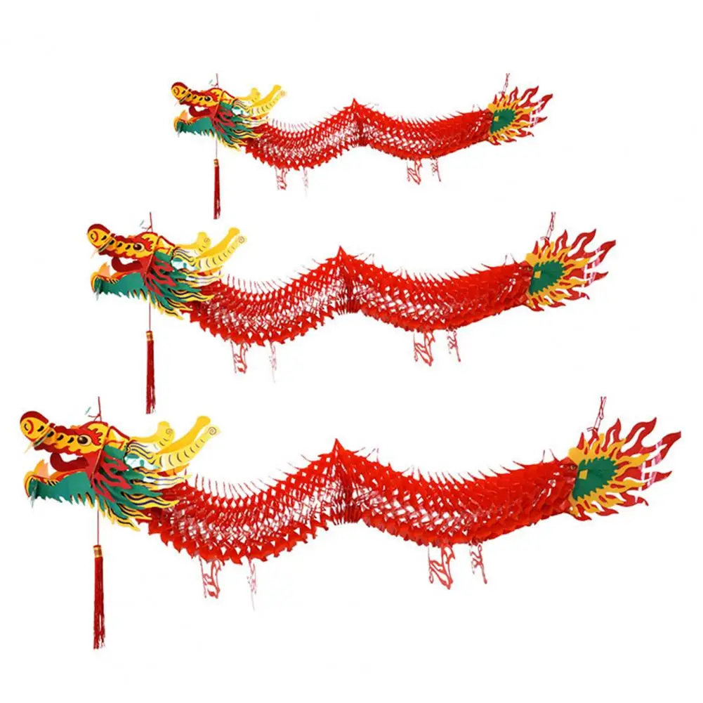 Chinese New Year Lantern Chinese Dragon Ornament Chinese Dragon Lantern with Tassel Festive for Spring for Indoor/outdoor