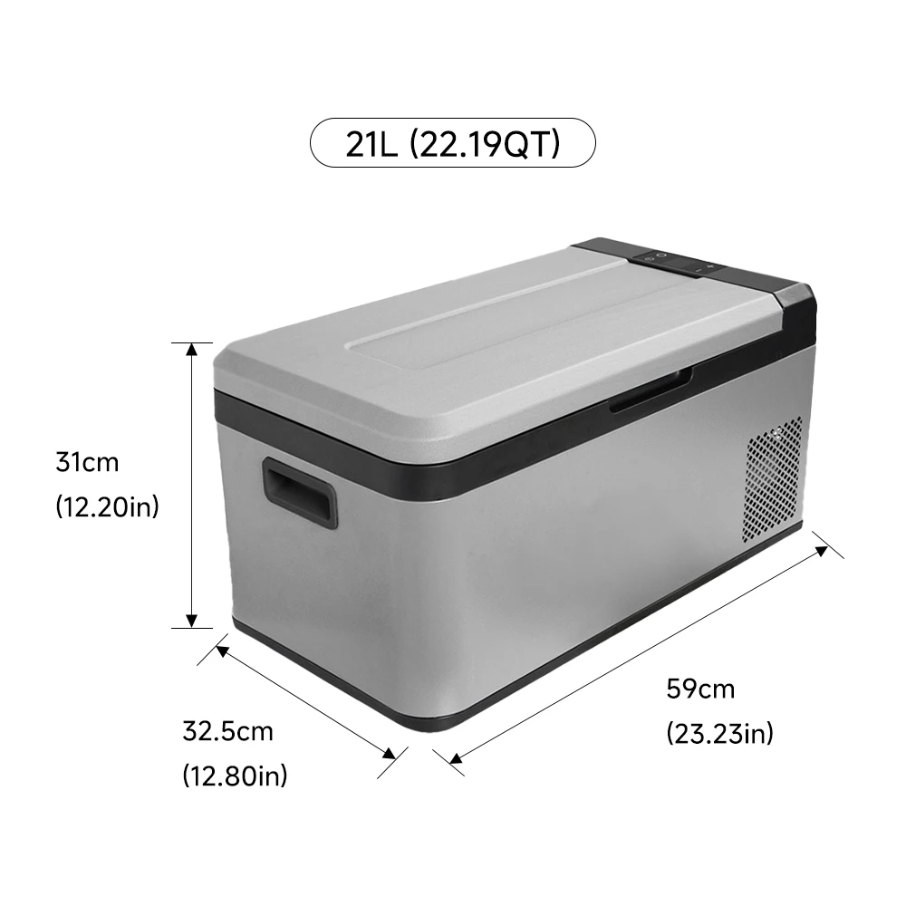21L 22QT Dual Zone Car Refrigerator App Control 12V 24V DC 100V 240V AC for Car/ Truck RV Camping