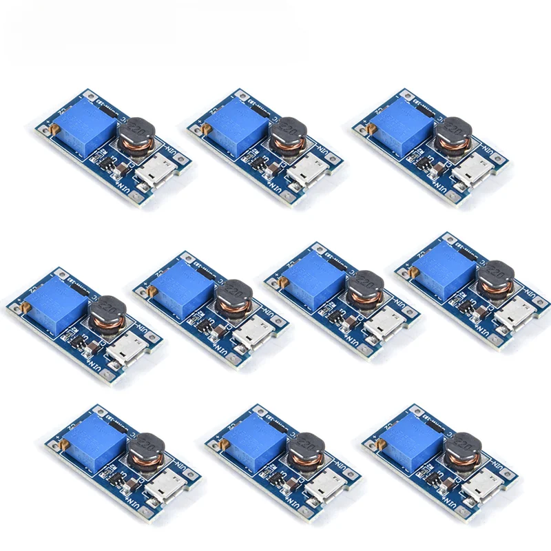 Module d'amplification réglable MT3608 DC-DC, 2a DC, Micro USB, 2V-24V à 5V, 9V, 12V, 28V