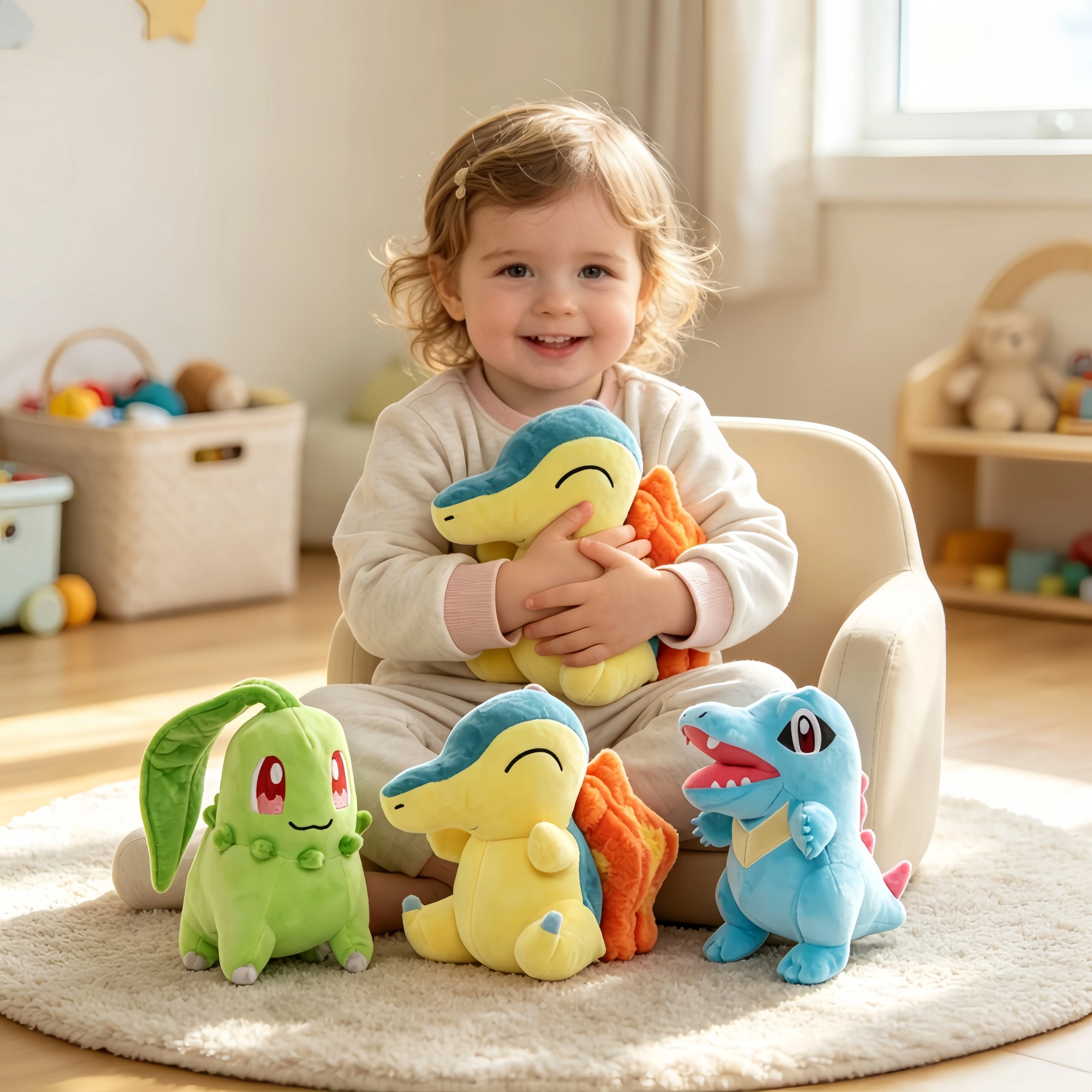 Pokemon Chikorita Totodile Peluche Squirtle Bulbasaur Charmander Cyndaquil Plüschtiere Hobbies Collection Weihnachtsgeschenk für Kinder