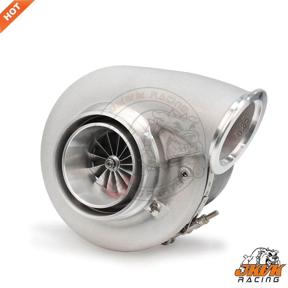 

JKVK Racing G45-1350 Dual Ball Bearing Turbocharger T4 1.01/1.15/1.28/1.44 V-Band Housing 72/102mm Comp. Wheel 650-1350HP