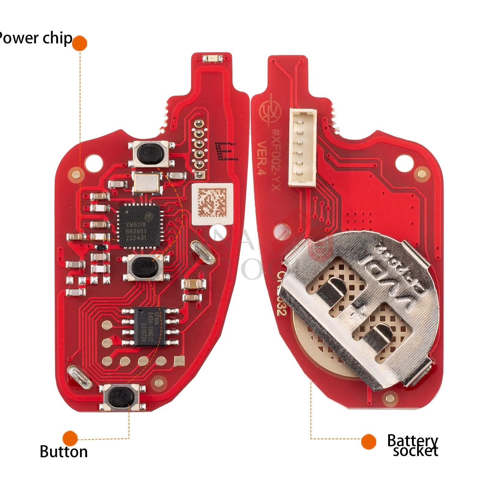 Chiave telecomando Xhorse di seconda generazione a 3 pulsanti XKDS20EN