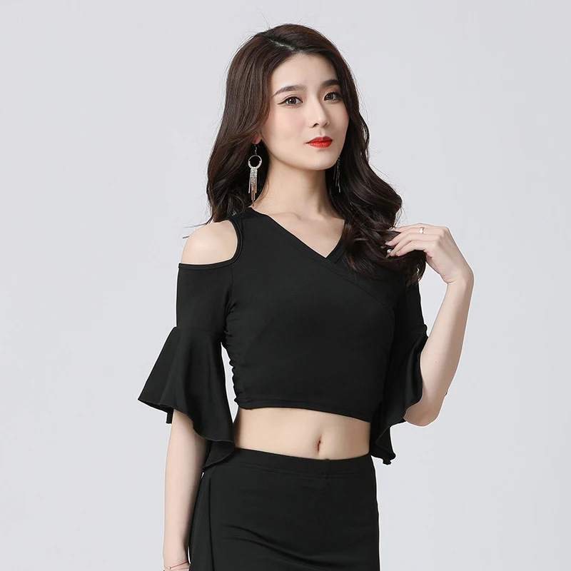 2025 New Line Dance Clothing Women Dance Wear Top Bell Sleeve Latin Dance Costume Top jacket