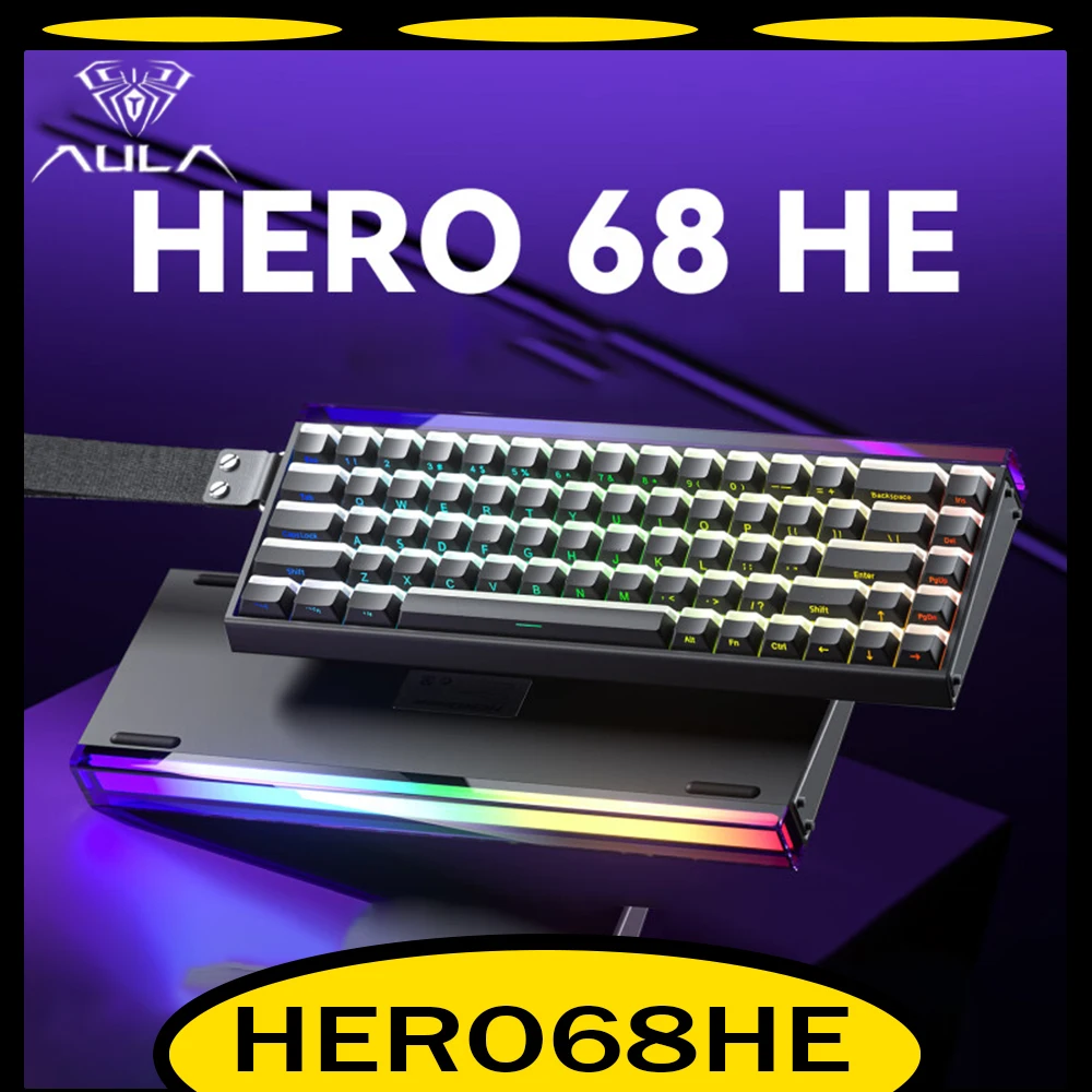 

AULA HERO68HE Magnetic Keyboard HERO 68 HE Wired RGB Hot Swap Esports Gaming Mechanical Keyboard Custom Computer Accessories Man
