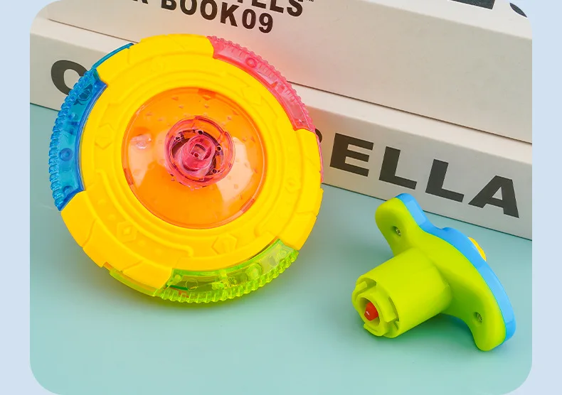 UFO Blinkende Flügel Kreisel Kinder Gyro Leuchten Spielzeug Kinder LED Musik Gyroskop Launcher Rotierenden Spielzeug Spaß Geburtstag Party Gefälligkeiten – Detail 11